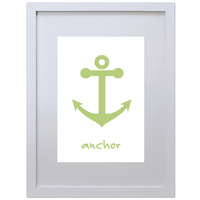Anchor (White-Green, 210 x 297mm, No Frame)
