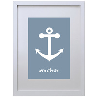 Anchor (Blue-White, 210 x 297mm, No Frame)
