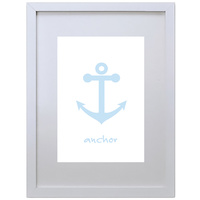 Anchor (White-Blue, 210 x 297mm, No Frame)