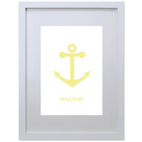 Anchor (White-Yellow, 210 x 297mm, White Frame)