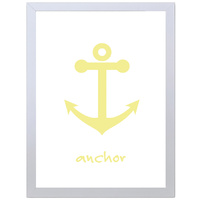 Anchor (White-Yellow, 297 x 420mm, No Frame)
