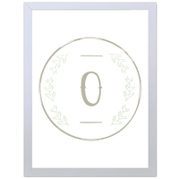 Letter O Initial (297 x 420mm, White Frame)