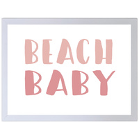 Beach  (297 x 420mm, White Frame)