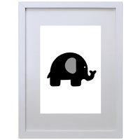 Black Elephant (210 x 297mm, No Frame)