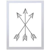 Three Crossing Arrows (297 x 420mm, White Frame)