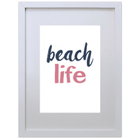 Beach Life Festival (210 x 297mm, White Frame)