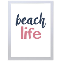 Beach Life Festival (297 x 420mm, White Frame)