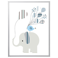 Elephant  (297 x 420mm, White Frame)