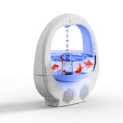 White 3 In 1 Anti-Gravity Humidifier Multifunctional Aromatherapy Machine Blueto