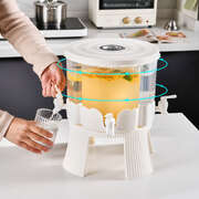 Only A Cold Water Bottle Large Capacity Rotating Beverage Dispenser with Faucet