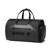 Men's Black Waterproof Multi-Functional Travel Duffel Bag - Foldable