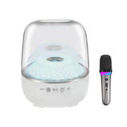 LP90 White 360° Bluetooth Home Theater Speaker - LED Light Effect, 120W Surround