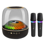 LP90 Black 360° Bluetooth Home Theater Speaker With Two Microphones - LED Light