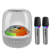 LP90 White 360° Bluetooth Home Theater Speaker With Two Microphones - LED Light