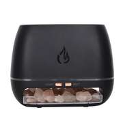 Black Led Flame Aromatherapy Diffuser With Humidifier - Ambient Light Essential Oil Diffuser