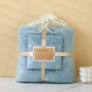 Blue Soft & Absorbent Towel Set - Bath & Face Towels