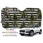 Car Sunshade Stripe Palms 140x 72cm