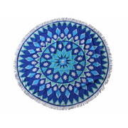 Round Beach Towel 150cm Printed Green&Blue