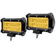 2X 5" Flood Led Light Bar Offroad Work Lamp Truck Yellow