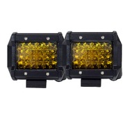 2X 4" Spot Led Work Light Bar Philips Quad Row Fog Amber Driving