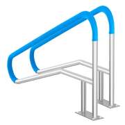 Pool Handrail 2 Pcs 55 X 32 Inch Stainless Steel With Base Plate For