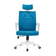 High Back Executive Pu Office Chair - Green Gas Lift Storage Fabric