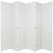 6-Panel Room Divider Screen Foldable Privacy Partition Wooden