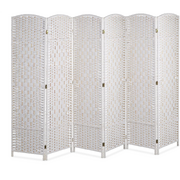Folding Room Divider Screen 6 Panels For Home Or Office Wooden Frame