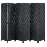 Decorative Room Divider 6 Panel Folding Privacy Screen Storage