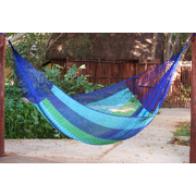 Single Size Cotton Mexican Hammock in Oceanica Colour