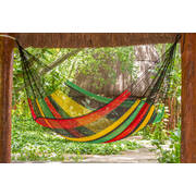 Jumbo Size Cotton Hammock in Rasta