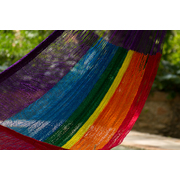 Jumbo Plus Size Nylon Mexican Hammock in Rainbow Colour