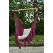 Extra Large Mexican Hammock Chair In Outdoor Cotton Maroon