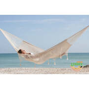 King Size Outdoor Cotton Mexican Hammock In Cream
