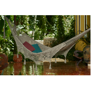 Queen Size Outdoor Cotton Mexican Hammock In Dream Sands