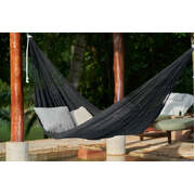 King Size Outdoor Cotton Mexican Hammock In Black