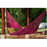 Outdoor Undercover Cotton Hammock King Size Mexican Pink