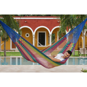 Jumbo Size Outdoor Cotton Mexican Hammock in Mexicana Colour