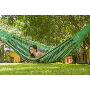  King Size Outdoor Cotton Mexican Hammock in Jardin Colour