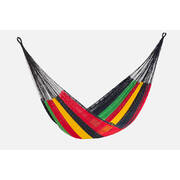 King Size Outdoor Cotton Hammock in Rasta