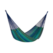  Queen Size Outdoor Cotton Mexican Hammock in Caribe Colour