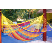 Queen Size Outdoor Cotton Hammock in Confeti