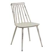 Aluminium Dinning Chair Retro White Set of 2