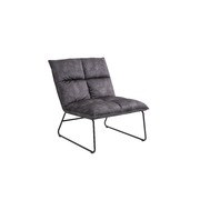 Polyester Fabric Dark Purple Slipper Accent Chair