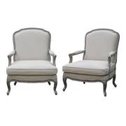 Wash White Louis XV Arm Chair