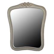 Wash White Mirror With Carving