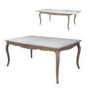 Wash White Louis XV Extension Table