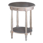 Wash White Louis XVI Oval Lamp Table