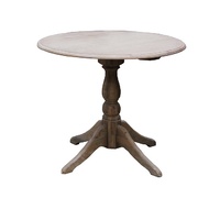 Wash White DropDown Round Table