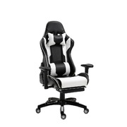 Gaming Office Chair Backrest Armrest Black and white